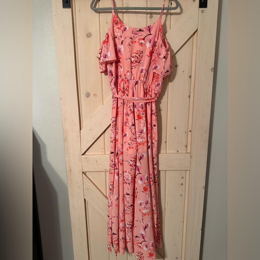 One Clothing Pink Floral Jumpsuit Size Large - Picture 4 of 4